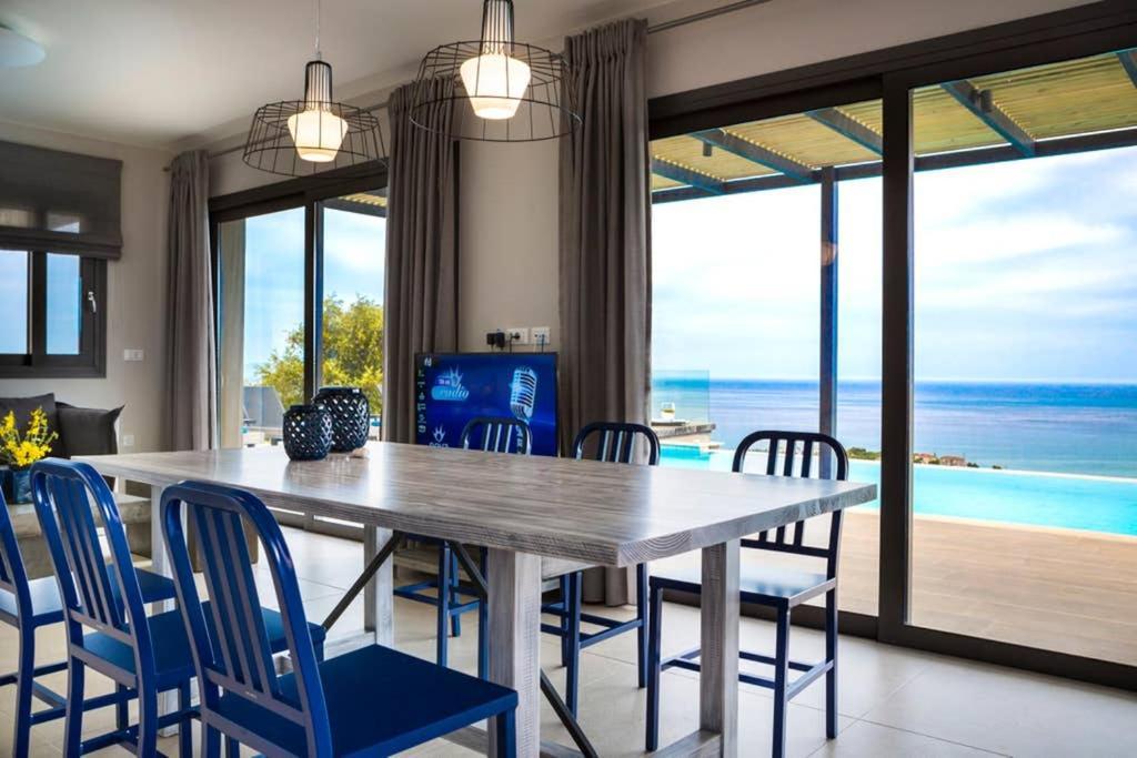 New Villa Blue With Private Pool At Trapezaki Livathos  Extérieur photo